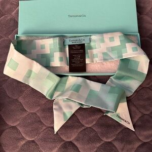 Tiffany & Co. Mint Green Silk Scarf